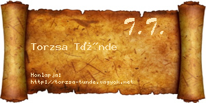 Torzsa Tünde névjegykártya